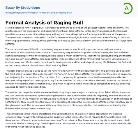 raging bull analysis.